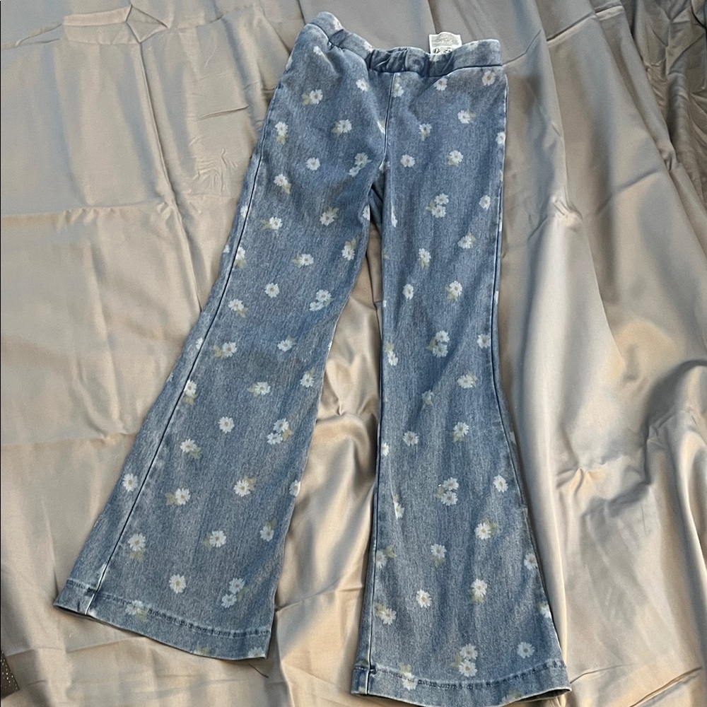 Floral Blue Kid’s Jeans